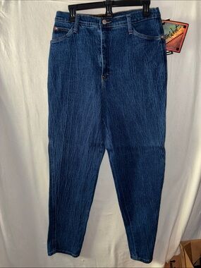 Vintage Action West Classic High-Rise Women's Jeans in Dark Blue